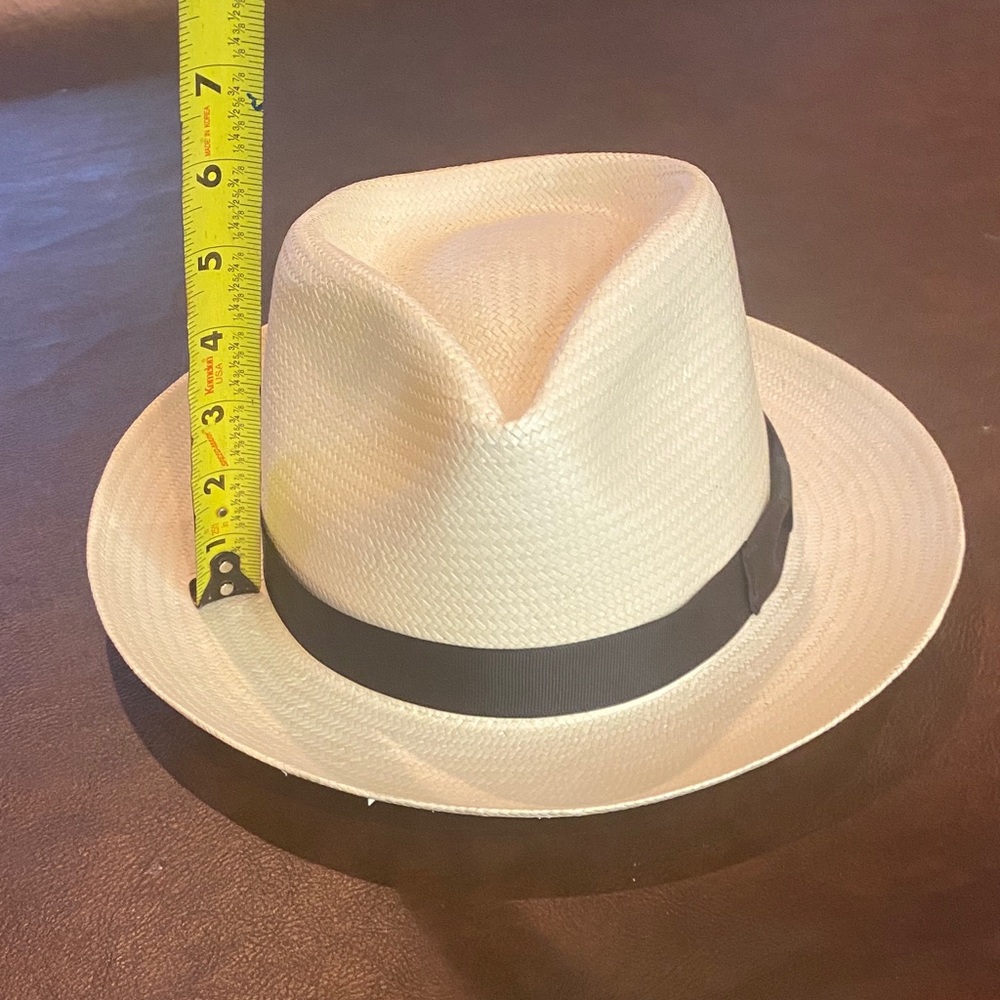Stetson Light Straw Fedora Hat - Ivory - Picture 14 of 16